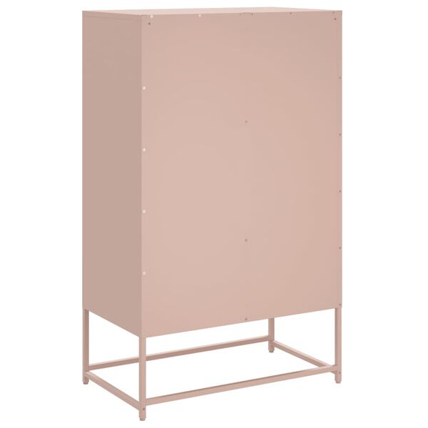 vidaXL Ντουλάπα Ροζ 68 x 39 x 111,5 εκ. από Χάλυβα