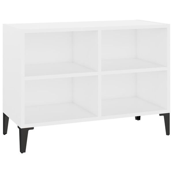 vidaXL Έπιπλο Τηλεόρασης Καπνιστή Λευκό 69,5x30x50 εκ Μεταλλικά Πόδια