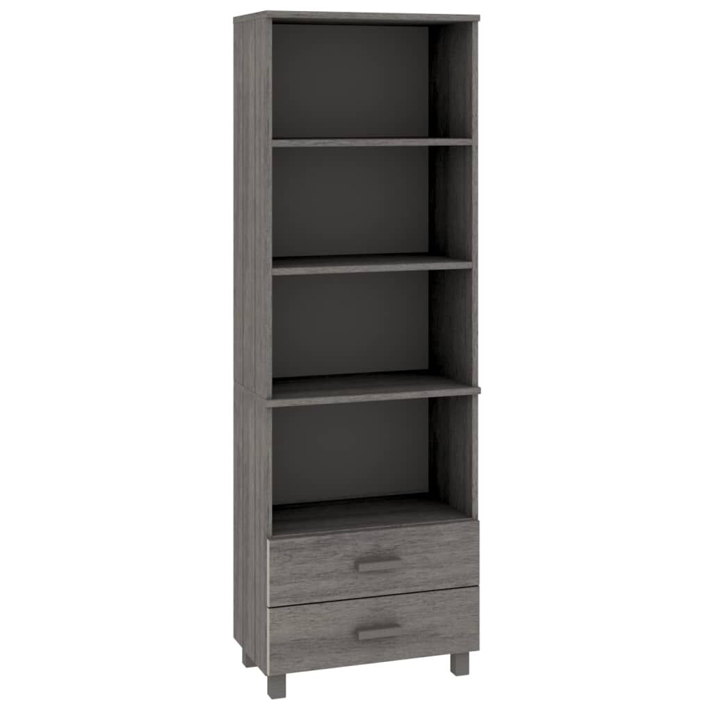vidaXL Ντουλάπι HAMAR Αν. Γκρι 60 x 35 x 180 εκ Μασίφ Ξύλο Πεύκου