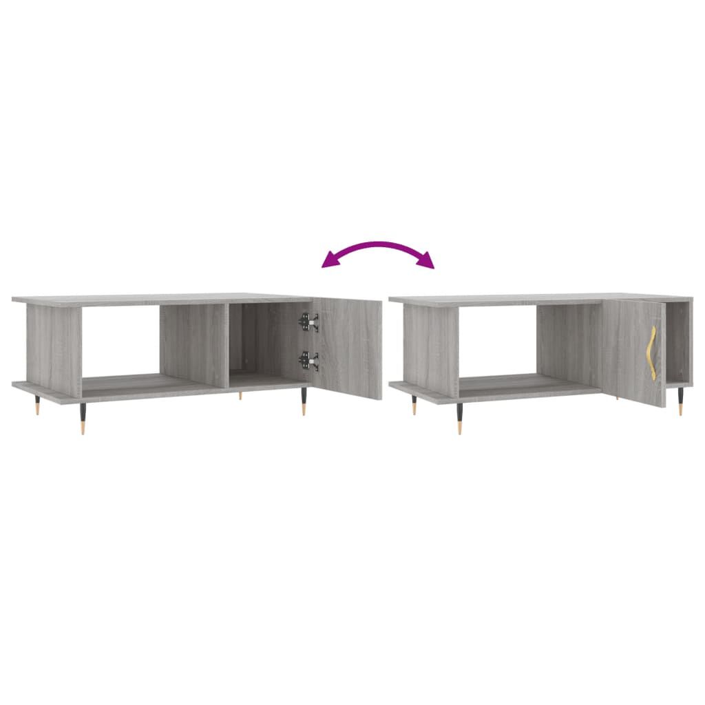 vidaXL Τραπεζάκι Σαλονιού Γκρι Sonoma 90x50x40 εκ. Επεξεργασμένο Ξύλο