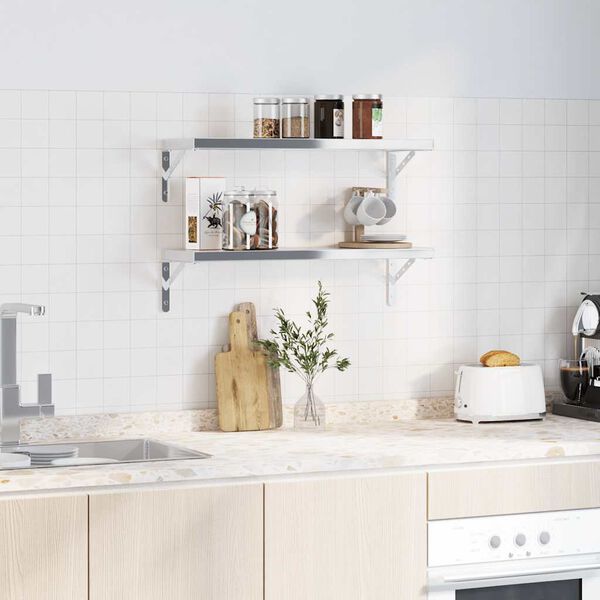 vidaXL &Sigma;&tau;&eta;&rho;ί&gamma;&mu;&alpha;&tau;&alpha; &Rho;&alpha;&phi;&iota;ώ&nu; 4 &Tau;&epsilon;&mu;. &Alpha;&sigma;&eta;&mu;ί 23,5x2,5x15,5 &Alpha;&nu;&omicron;&xi;&epsilon;ί&delta;&omega;&tau;&omicron; &Alpha;&tau;&sigma;ά&lambda;&iota;