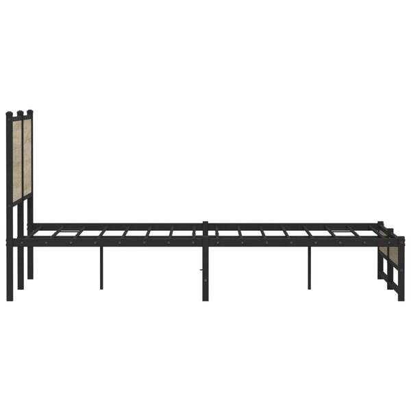 vidaXL Σκελετός Κρεβ. Χωρίς Στρώμα Sonoma Δρυς 140x200 εκ. Μεταλλικό