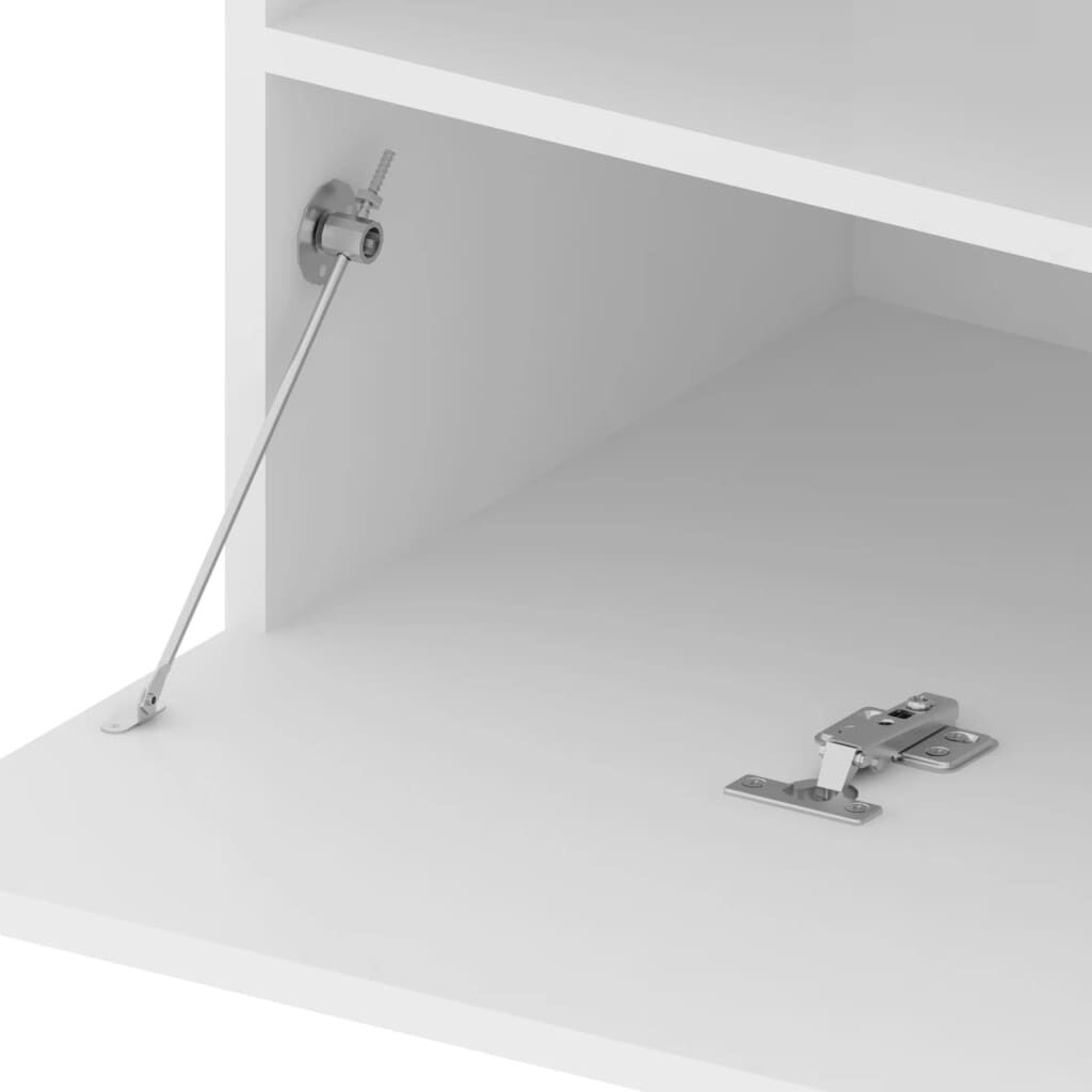 vidaXL Έπιπλο Τηλεόρασης με LED 2 τεμ. Γυαλιστερό Λευκό 75x35x40 εκ.