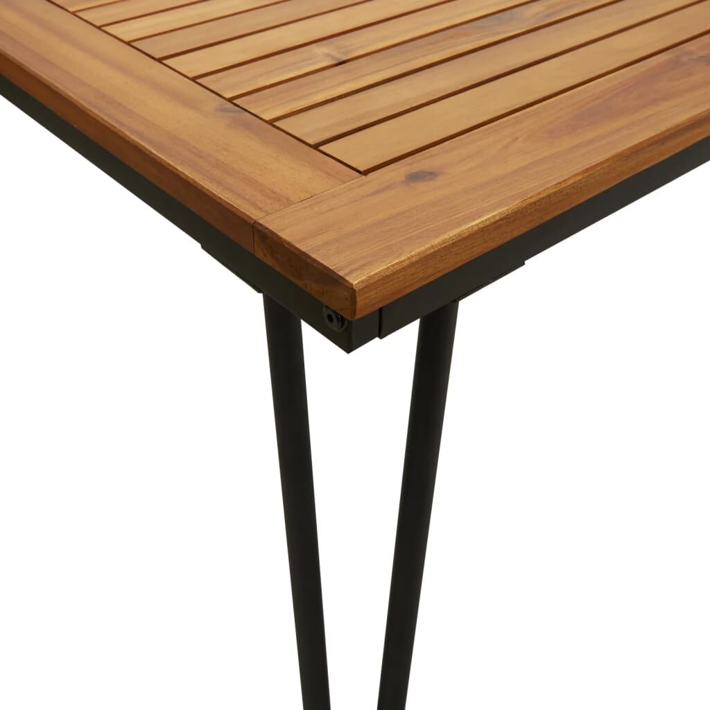 vidaXL Τραπέζι Κήπου Με Πόδια Φουρκέτα 180x90x75 εκ. Μασίφ Ακακία