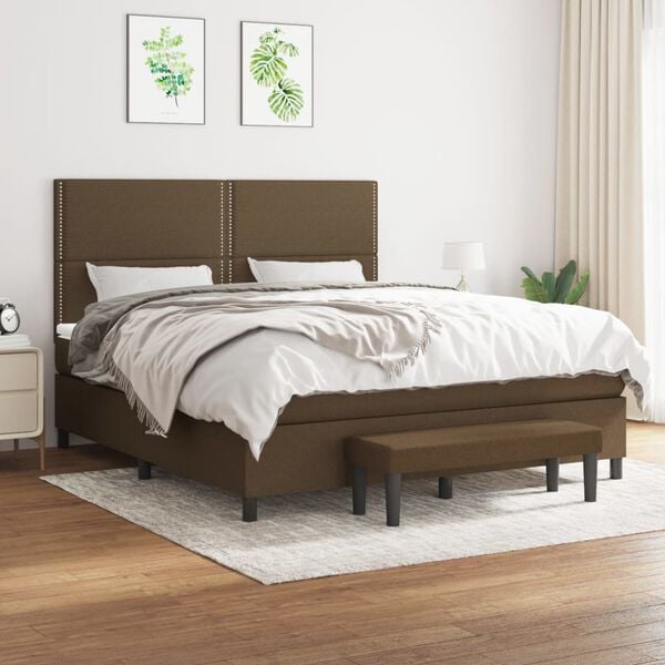 vidaXL &Kappa;&rho;&epsilon;&beta;ά&tau;&iota; Boxspring &mu;&epsilon; &Sigma;&tau;&rho;ώ&mu;&alpha; &Sigma;&kappa;&omicron;ύ&rho;&omicron; &Kappa;&alpha;&phi;έ 180x200 &epsilon;&kappa; &Upsilon;&phi;&alpha;&sigma;&mu;ά&tau;&iota;&nu;&omicron;