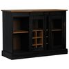 vidaXL Sideboard HALDEN 2 συρόμενες πόρτες μαύρο 112x40x80 cm