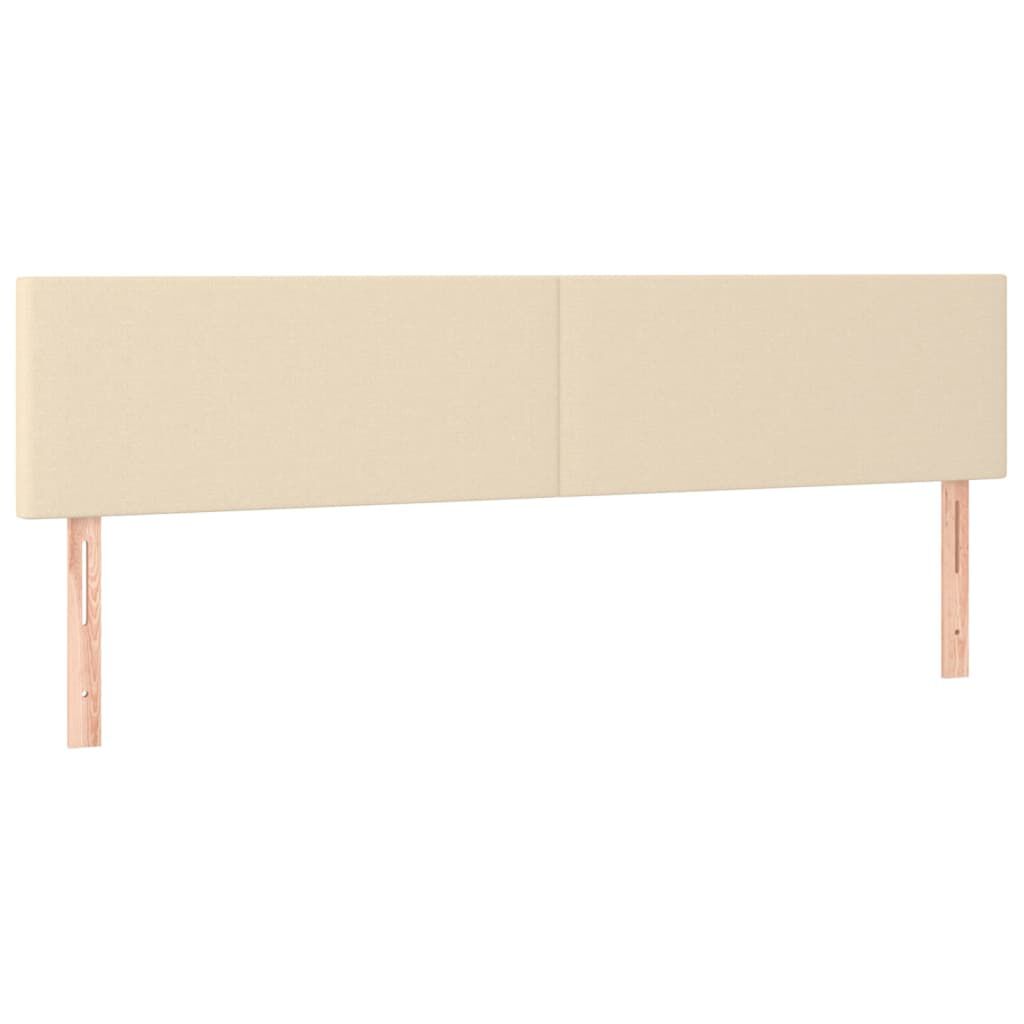 vidaXL Κεφαλάρια Κρεβατιού 2 τεμ. Κρεμ 100x5x78/88 εκ. Υφασμάτινο
