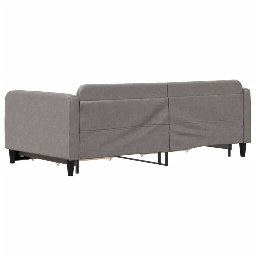 vidaXL Καναπές Κρεβάτι Συρόμενος Taupe 100x200εκ. Υφασμάτινος Συρτάρια