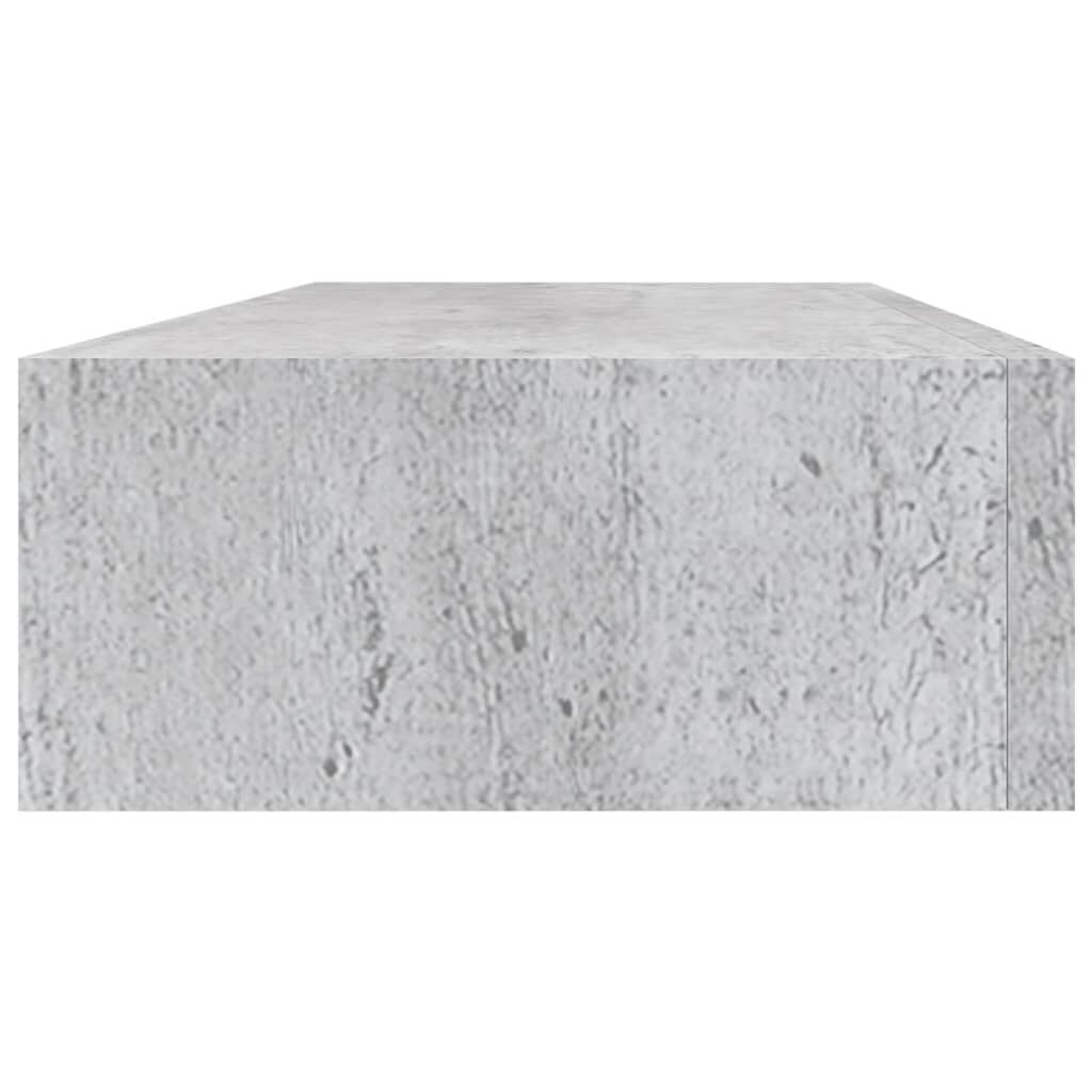 vidaXL Ράφια Τοίχου Συρτάρια 2 τεμ. Γκρι Σκυρ. 60x23,5x10 εκ από MDF