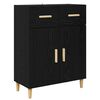 vidaXL Highboard &Mu;&alpha;ύ&rho;&eta; &Omicron;&xi;&upsilon;ά 69,5 x 34 x 180 &epsilon;&kappa;. &Epsilon;&pi;&epsilon;&xi;&epsilon;&rho;&gamma;&alpha;&sigma;&mu;έ&nu;&omicron; &xi;ύ&lambda;&omicron;