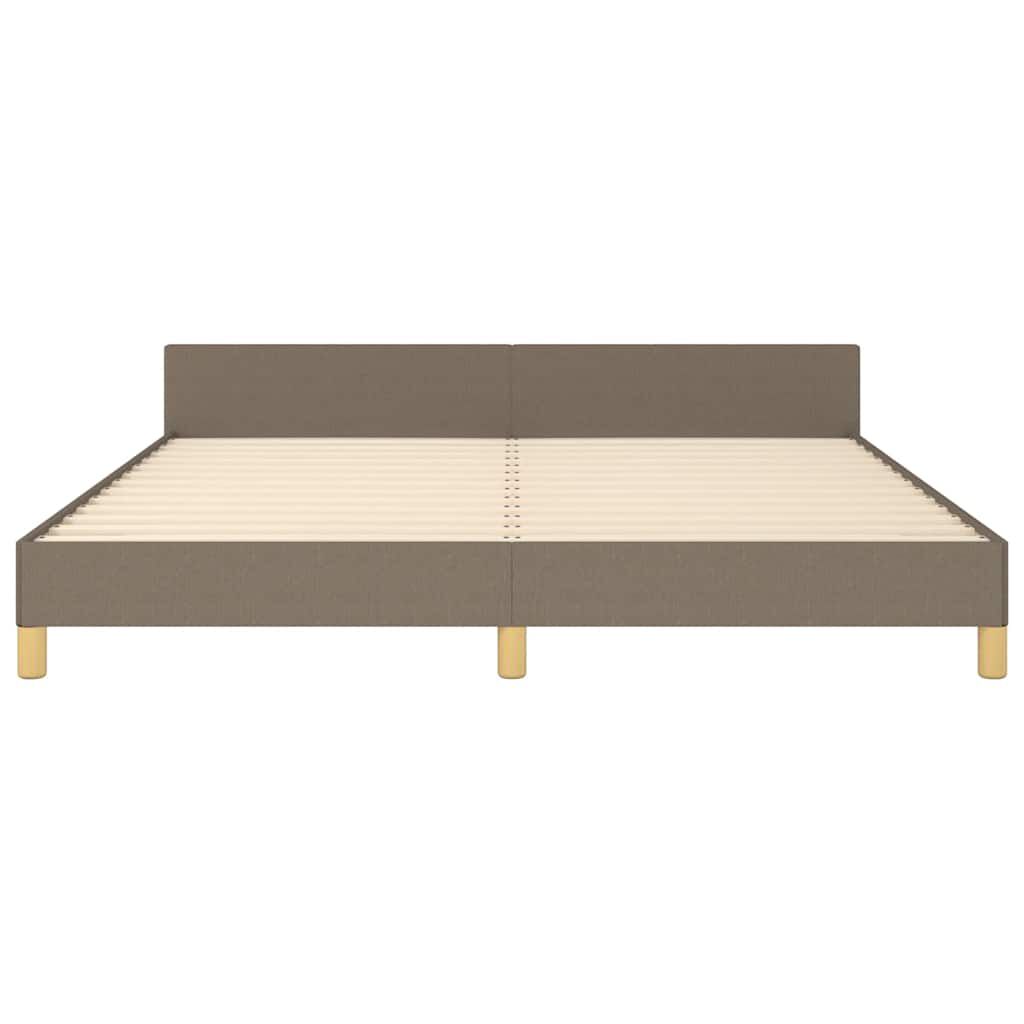 vidaXL Σκελετός Κρεβατιού Χωρίς Στρώμα Taupe 180x200 εκ. Υφασμάτινο