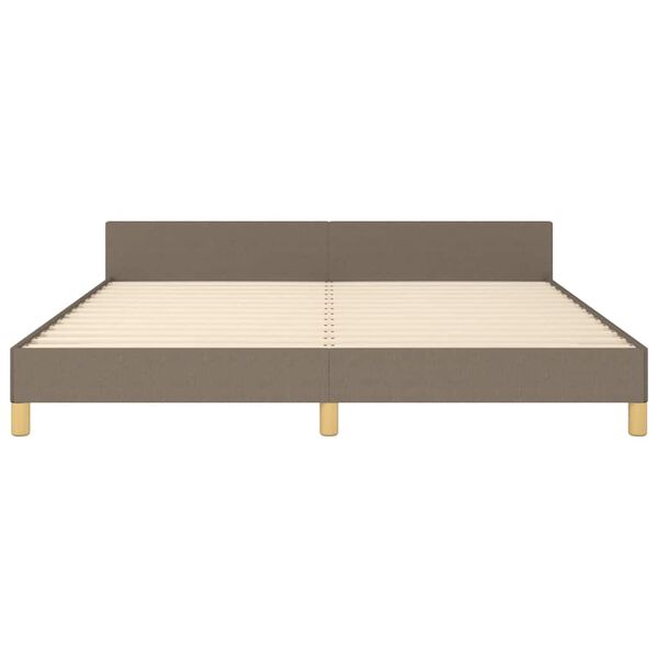 vidaXL Σκελετός Κρεβατιού Χωρίς Στρώμα Taupe 180x200 εκ. Υφασμάτινο