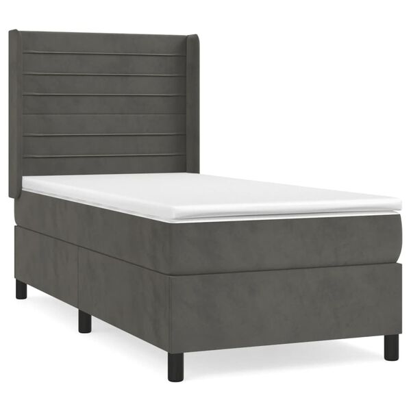 vidaXL &Kappa;&rho;&epsilon;&beta;ά&tau;&iota; Boxspring &mu;&epsilon; &Sigma;&tau;&rho;ώ&mu;&alpha; &Sigma;&kappa;&omicron;ύ&rho;&omicron; &Gamma;&kappa;&rho;&iota; 90x190 &epsilon;&kappa;. &Beta;&epsilon;&lambda;&omicron;ύ&delta;&iota;&nu;&omicron;