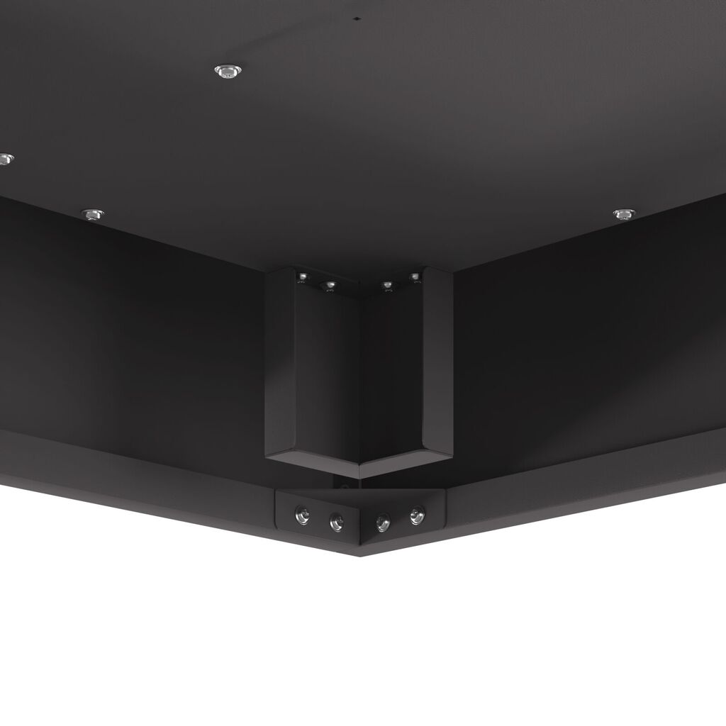 vidaXL Τζάκι Γωνιακό Μαύρο 60x60x30 εκ. Ατσάλι