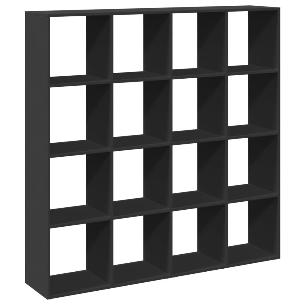 vidaXL Βιβλιοθήκη Μαύρο 137,5x29x137,5 εκ. από Επεξεργασμένο Ξύλο