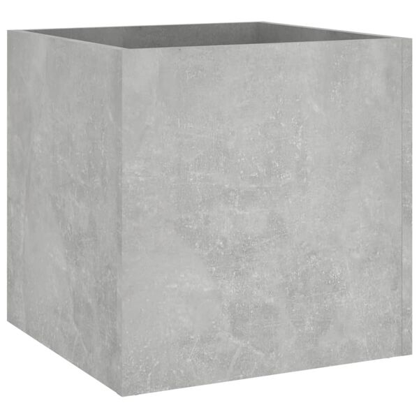 vidaXL Ζαρντινιέρα Γκρι Σκυροδέματος 40x40x40 εκ. Επεξεργασμένο Ξύλο