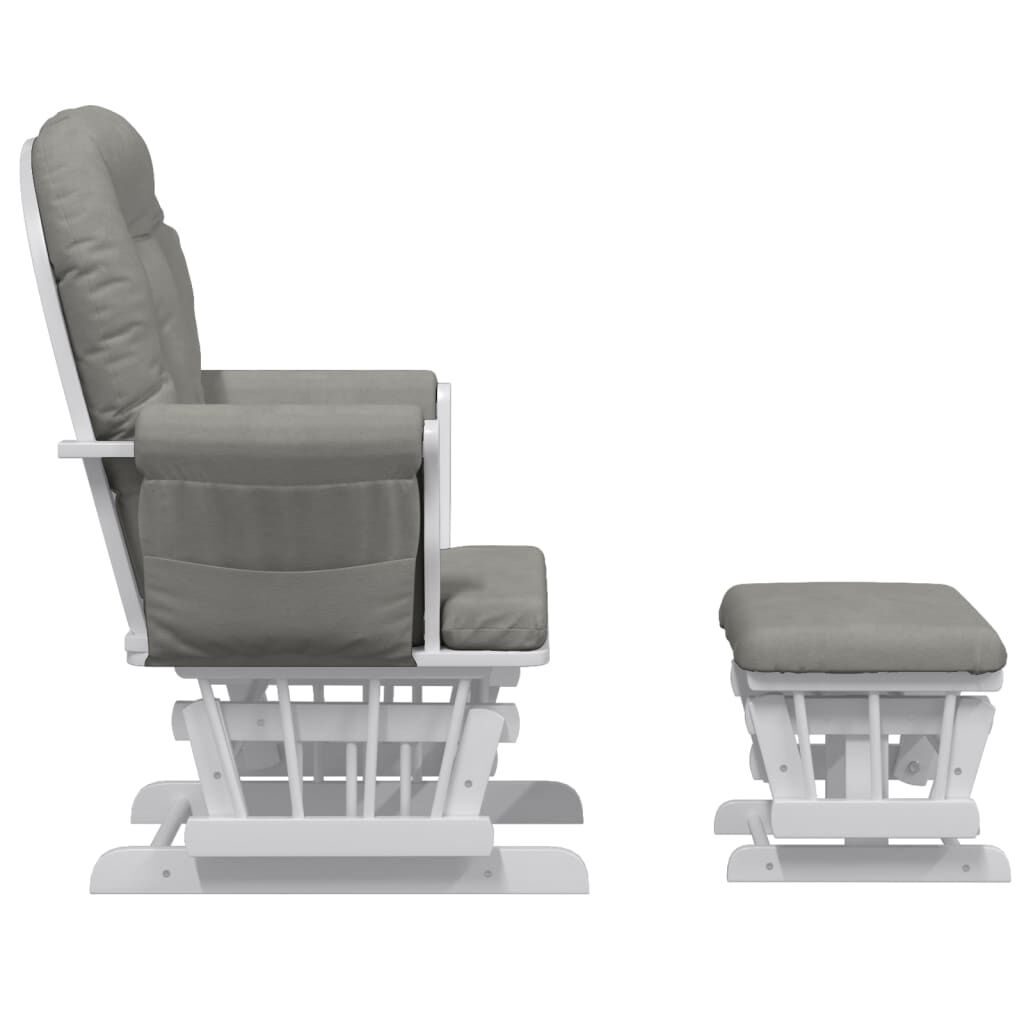 vidaXL Πολυθρόνα Relax Ανοιχτό Γκρι Υφασμάτινη με Σκαμπό