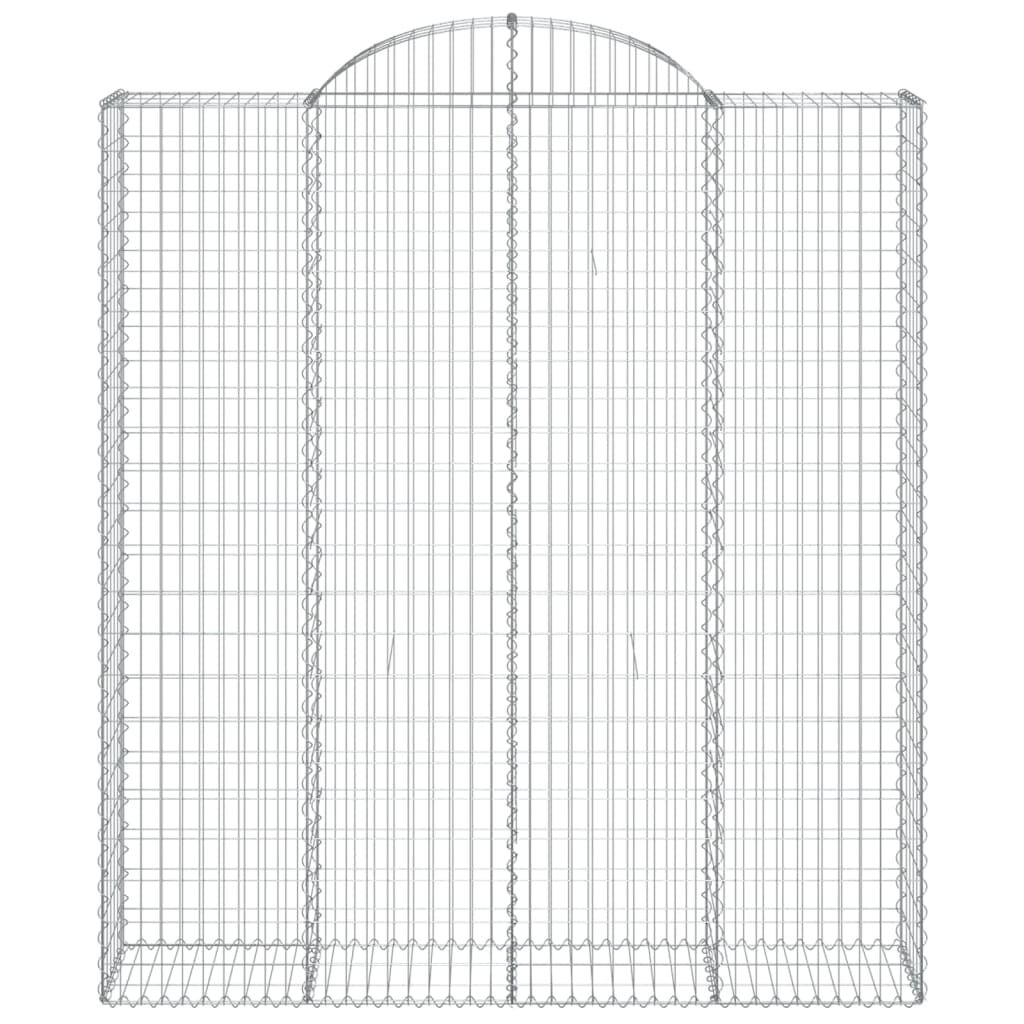 vidaXL Συρματοκιβώτια Τοξωτά 10 τεμ. 200x50x220/240 εκ. Γαλβαν. Ατσάλι