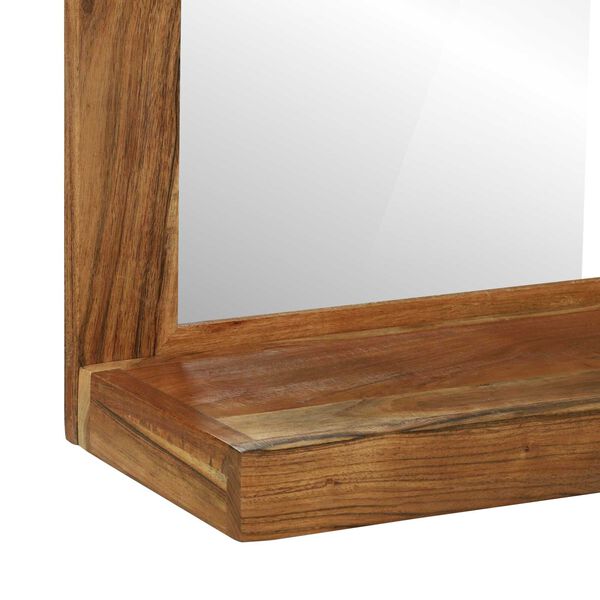 vidaXL Καθρέφτης Μπάνιου Καφέ 50 x 22 x 70 εκ Σταθερό Ξύλο Ακακίας