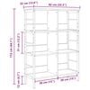vidaXL Ράφι Βιβλίων Δρύς Sonoma 82 x 32 x 112 εκ. Επεξεργασμένο ξύλο