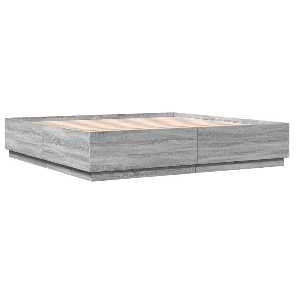 vidaXL Πλαίσιο Κρεβατιού Γκρι Sonoma 180x200 εκ. Επεξεργασμένο Ξύλο