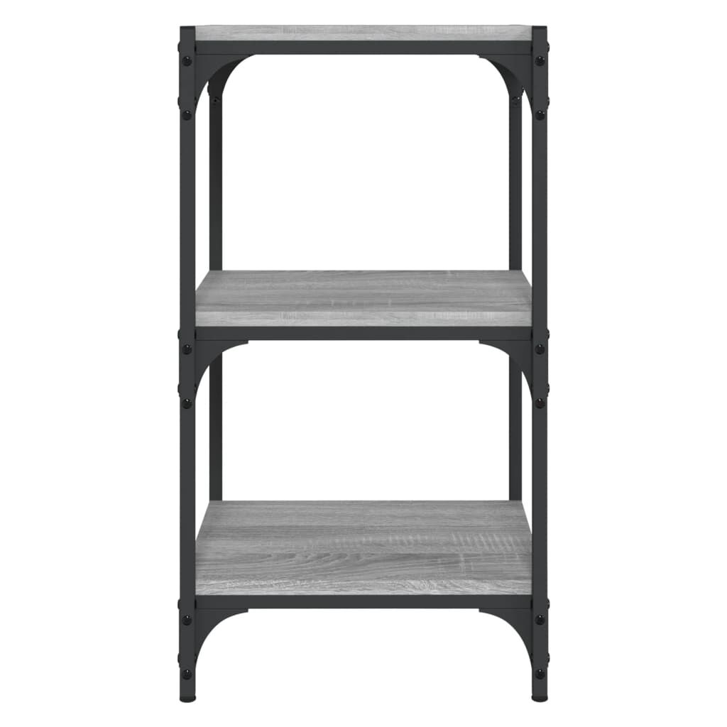 vidaXL Βιβλιοθήκη Γκρι Sonoma 40x33x70,5 εκ. Επεξ. Ξύλο & Ατσάλι