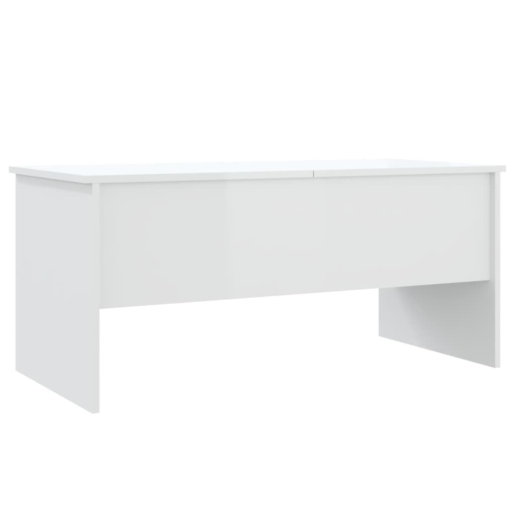 vidaXL Τραπεζάκι Σαλονιού Γυαλ. Λευκό 102x50,5x46,5 εκ. Επεξεργ. Ξύλο