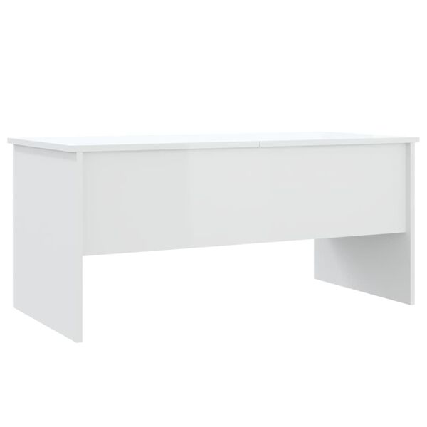 vidaXL Τραπεζάκι Σαλονιού Γυαλ. Λευκό 102x50,5x46,5 εκ. Επεξεργ. Ξύλο