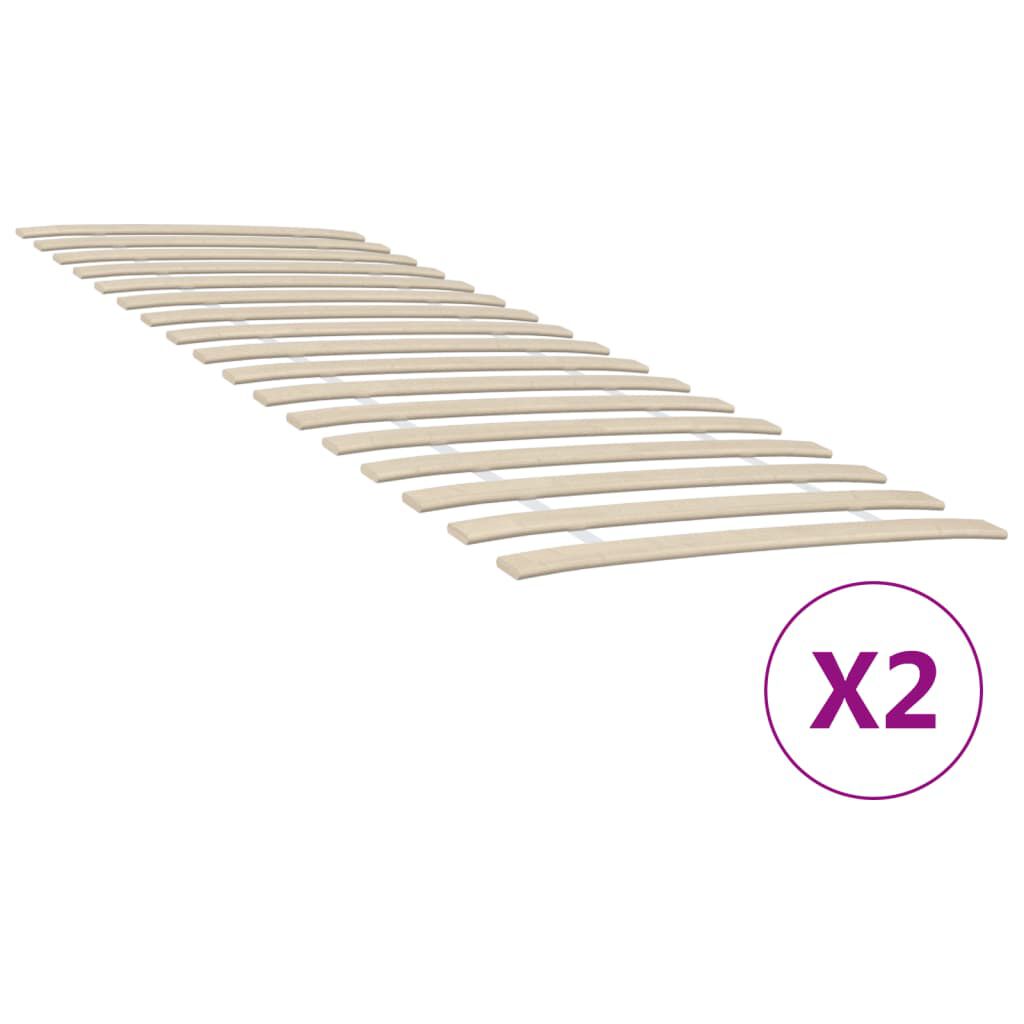 vidaXL Τελάρα Κρεβατιού με 34 Σανίδες 2 Τεμ. 80 x 200 εκ.