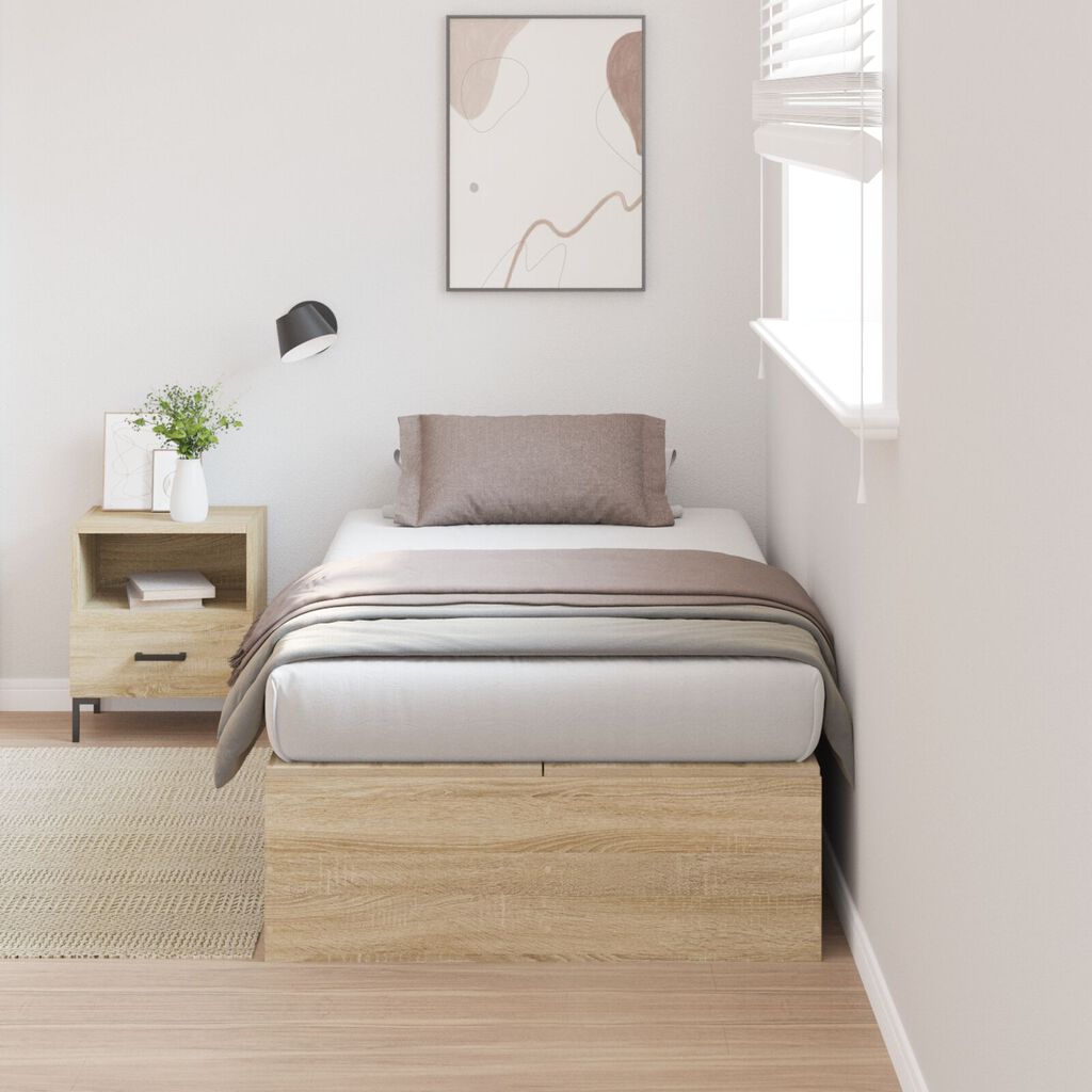 vidaXL Κρεβάτι αποθήκευσης με πλαίσιο Sonoma Oak 80x200 εκ
