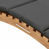 vidaXL Ξαπλώστρα Σκούρο γκρι 188 x 55 x 59 εκ. Μασίφ ξύλο teak