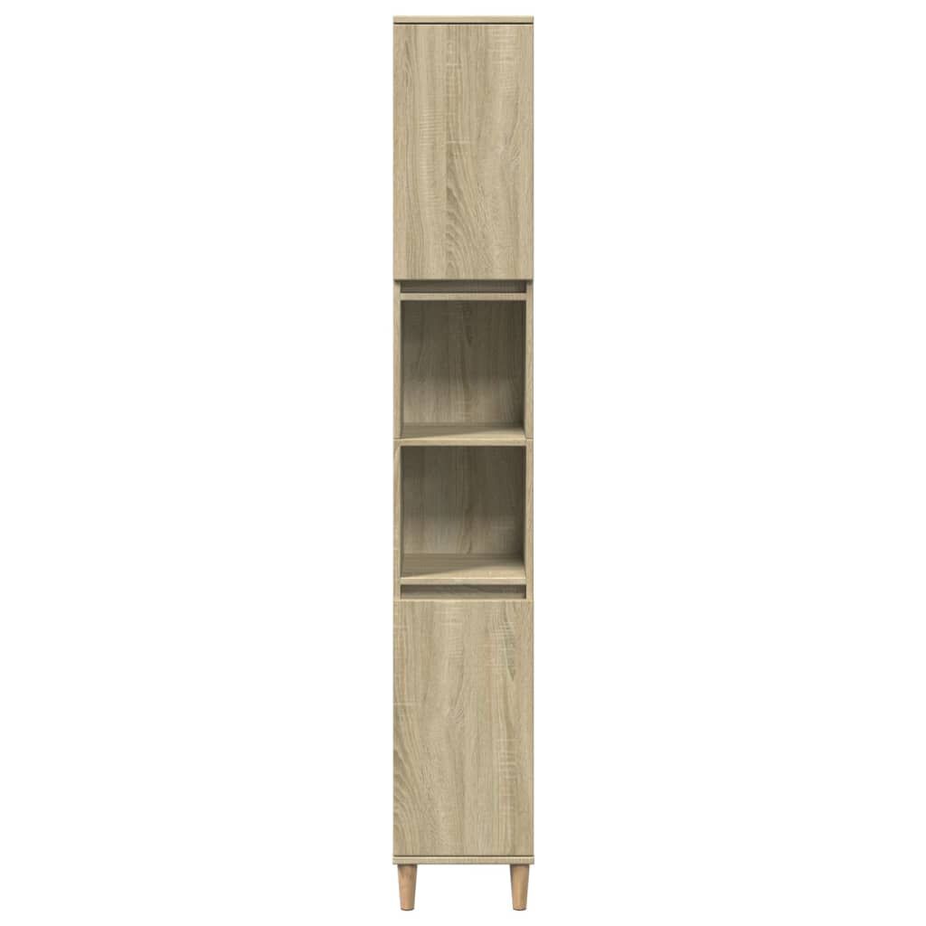 vidaXL Ντουλάπι Μπάνιου Sonoma Δρυς 30x30x190 εκ. Επεξεργασμένο Ξύλο
