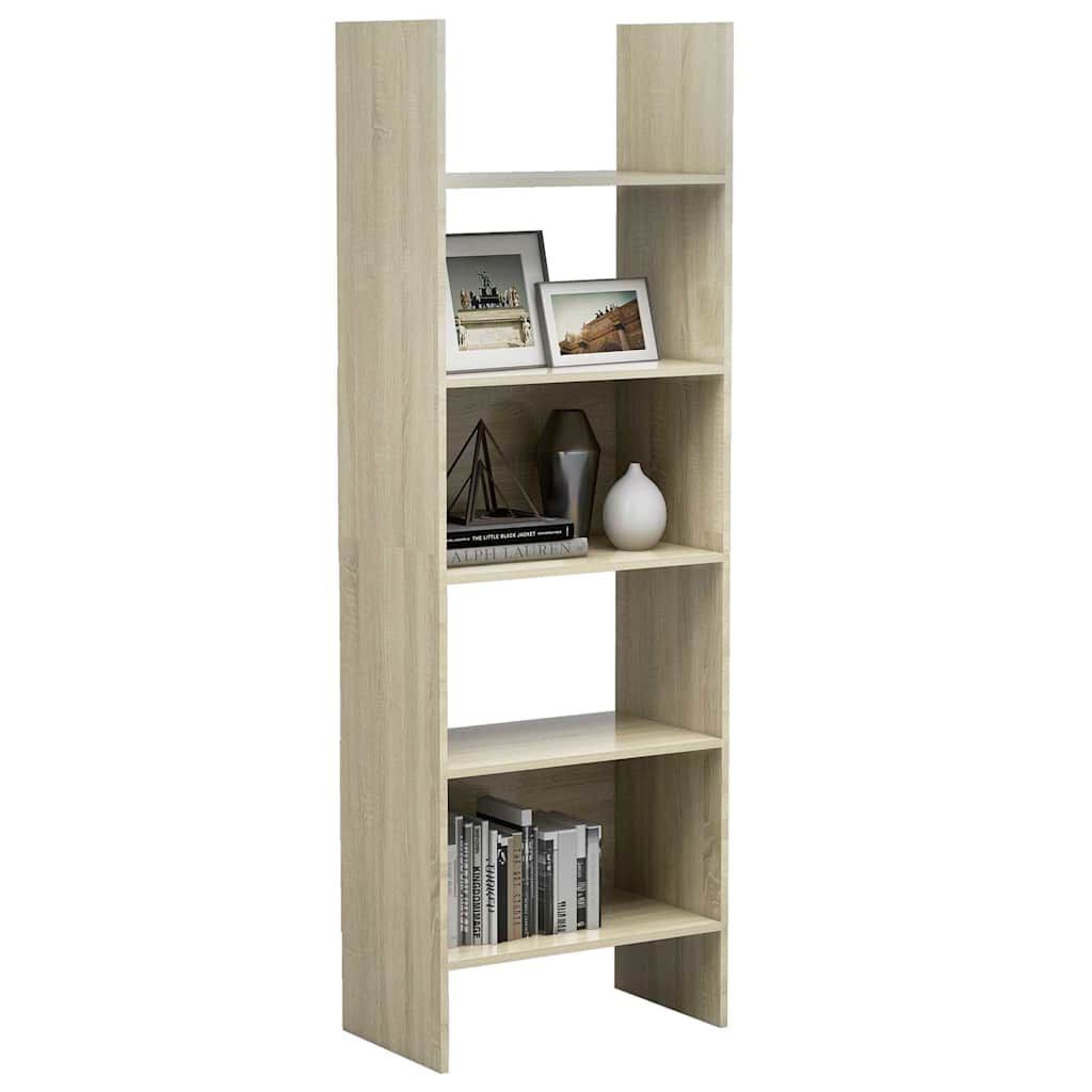 vidaXL Βιβλιοθήκη Χρώμα Sonoma Δρυς 60 x 35 x 180 εκ. από Επεξ. Ξύλο