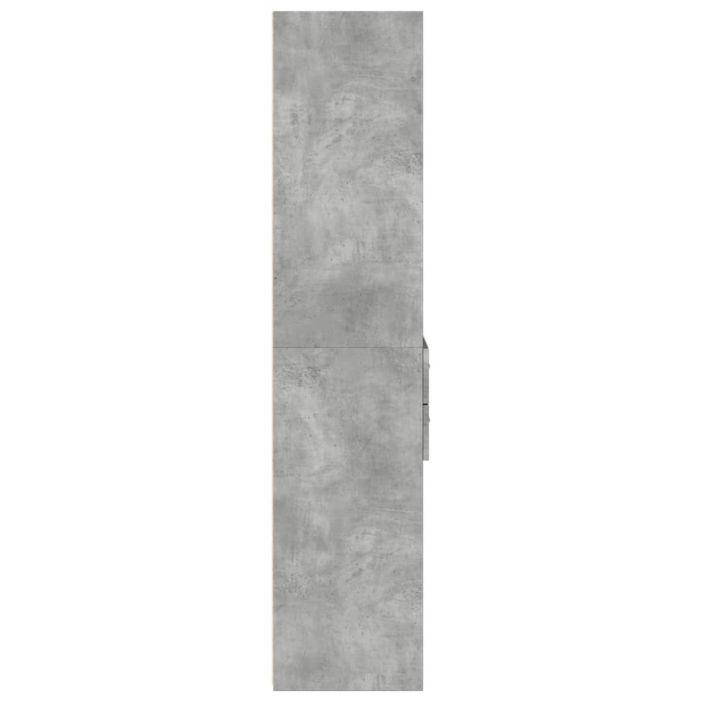 vidaXL Ντουλάπι Γκρι Σκυροδέματος 50x42,5x185 εκ. Επεξεργασμένο Ξύλο