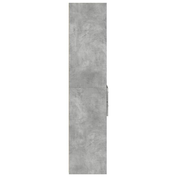 vidaXL Ντουλάπι Γκρι Σκυροδέματος 50x42,5x185 εκ. Επεξεργασμένο Ξύλο