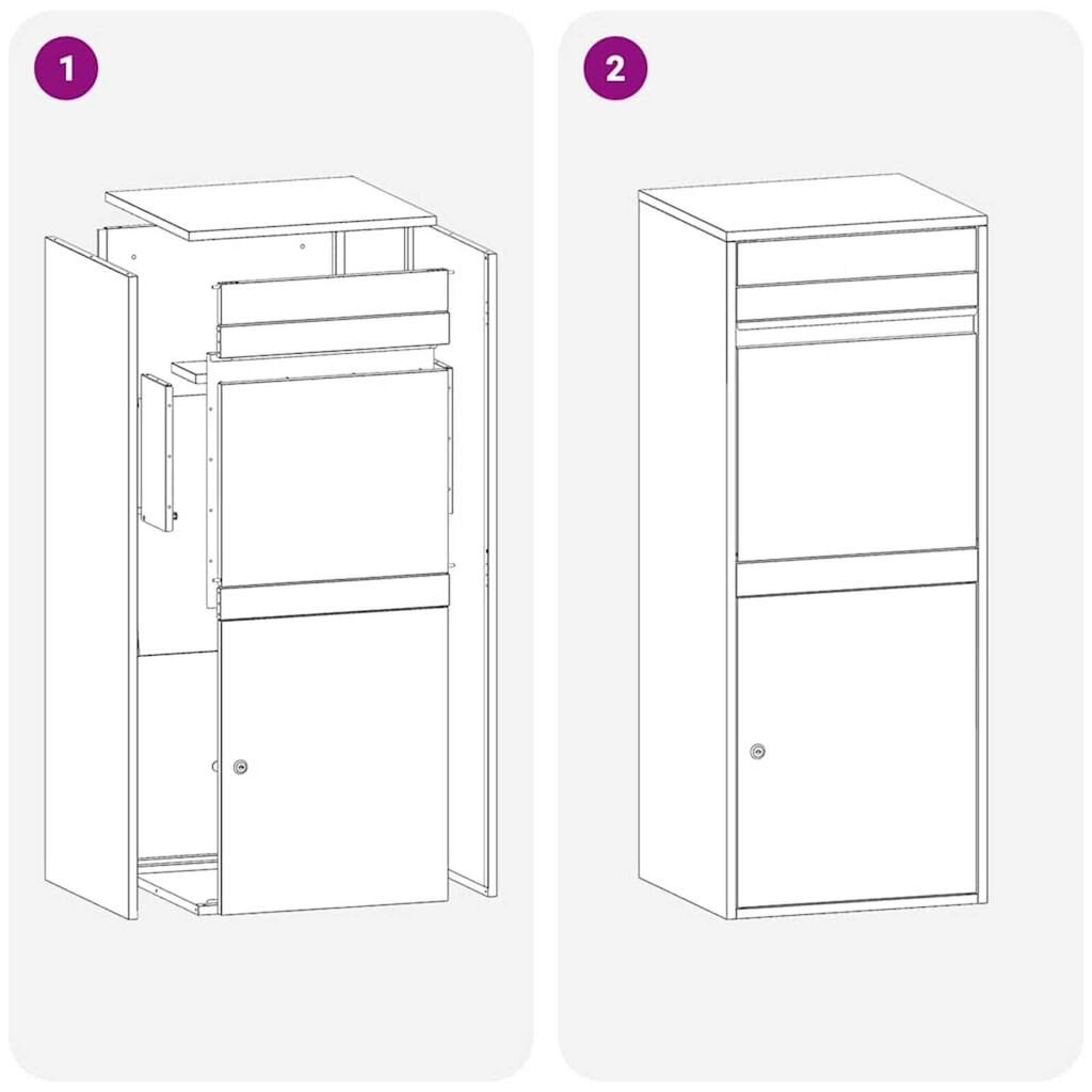 vidaXL Θυρίδα Πακέτων Σκ rusty 41 x 38 x 103 εκ