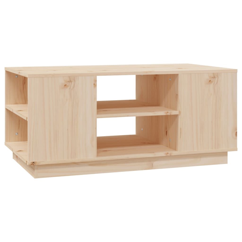 vidaXL Τραπεζάκι Σαλονιού Γκρι 90 x 49 x 40,5 εκ. Μασίφ Ξύλο Πεύκου