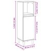 vidaXL Ντουλάπι Μπάνιου Γκρι Σκυροδέματος 30x30x100 εκ. Επεξ. Ξύλο