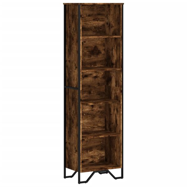 vidaXL Βιβλιοθήκη Καπνιστή Δρυς 50x31x169 εκ. από Επεξεργασμένο Ξύλο