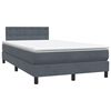 vidaXL &Kappa;&rho;&epsilon;&beta;ά&tau;&iota; Boxspring &mu;&epsilon; &Sigma;&tau;&rho;ώ&mu;&alpha; & LED &Sigma;&kappa;&omicron;ύ&rho;&omicron; &gamma;&kappa;&rho;&iota; 120x220 cm &Beta;&epsilon;&lambda;&omicron;ύ&delta;&iota;&nu;&omicron;