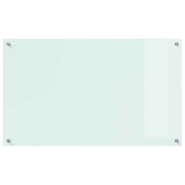 vidaXL Πίσω Πάνελ Κουζίνας Λευκό 100 x 60 cm σκληρυμένο γυαλί