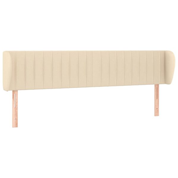 vidaXL Κεφαλάρι με Πτερύγια Κρεμ 183x23x78/88 εκ. Υφασμάτινο