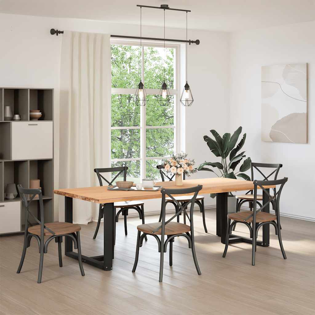 vidaXL Πόδια Τραπεζαρίας σε Σχήμα Τ, 2 τεμ. Μαύρο 90x35x(72-73) εκ. Ατσάλι