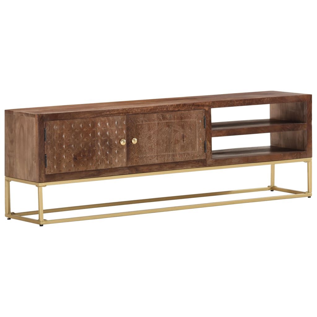 vidaXL Έπιπλο Τηλεόρασης 138 x 30 x 46 εκ. από Μασίφ Ξύλο Μάνγκο