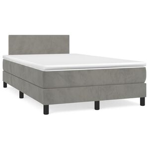 vidaXL &Kappa;&rho;&epsilon;&beta;ά&tau;&iota; Boxspring &mu;&epsilon; &Sigma;&tau;&rho;ώ&mu;&alpha; &Alpha;&nu;&omicron;&iota;&chi;&tau;ό &Gamma;&kappa;&rho;&iota; 120x200 &epsilon;&kappa;. &Beta;&epsilon;&lambda;&omicron;ύ&delta;&iota;&nu;&omicron;