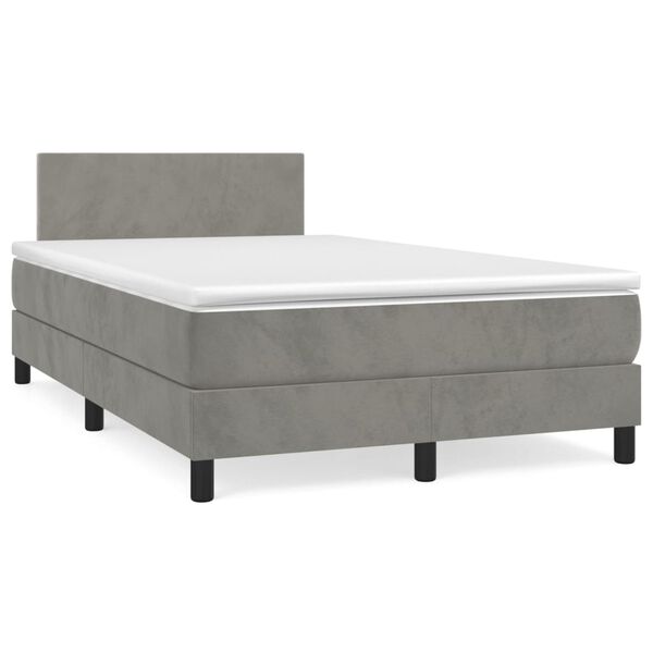 vidaXL &Kappa;&rho;&epsilon;&beta;ά&tau;&iota; Boxspring &mu;&epsilon; &Sigma;&tau;&rho;ώ&mu;&alpha; &Alpha;&nu;&omicron;&iota;&chi;&tau;ό &Gamma;&kappa;&rho;&iota; 120x200 &epsilon;&kappa;. &Beta;&epsilon;&lambda;&omicron;ύ&delta;&iota;&nu;&omicron;