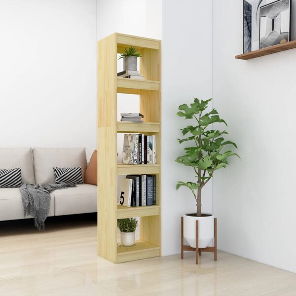 vidaXL Βιβλιοθήκη/Διαχωριστικό Χώρου 40x30x167,5 εκ. Μασίφ Ξύλο Πεύκου