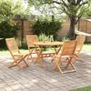 vidaXL Σέτ φαγητού για κήπο 5 pcs Καφέ Μασίφ ξύλο ακακίας