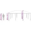 vidaXL Σκηνή Πάρτυ Λευκό 600 x 400 x 266 εκ Πολυαιθυλένιο και Ατσάλι