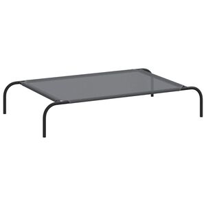 vidaXL &Alpha;&nu;&upsilon;&psi;&omega;&mu;έ&nu;&omicron; &kappa;&rho;&epsilon;&beta;ά&tau;&iota; &sigma;&kappa;ύ&lambda;&omicron;&upsilon; &gamma;&kappa;&rho;&iota; 110x65x20 cm Textilene &kappa;&alpha;&iota; &chi;ά&lambda;&upsilon;&beta;&alpha;